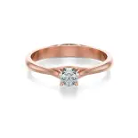 Pierścionek z różowego złota z diamentami